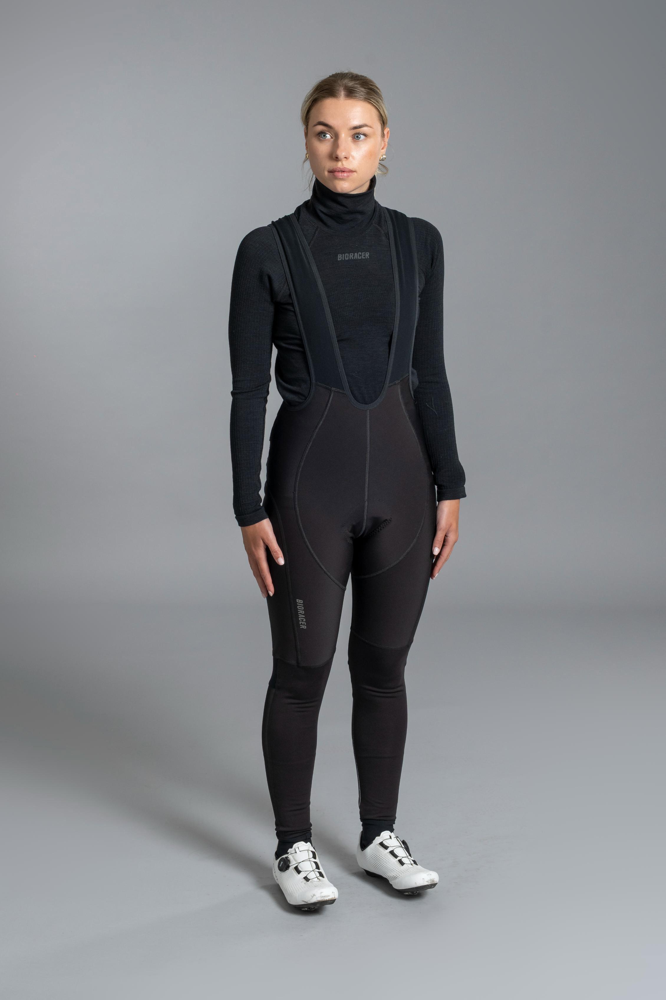 Collant vélo hiver isolant coupe-vent femme - Tempest Protect Pixel noir 3/7