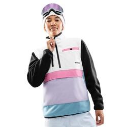 Pull polaire demi-zip femme Vinicunca-W White Blanc