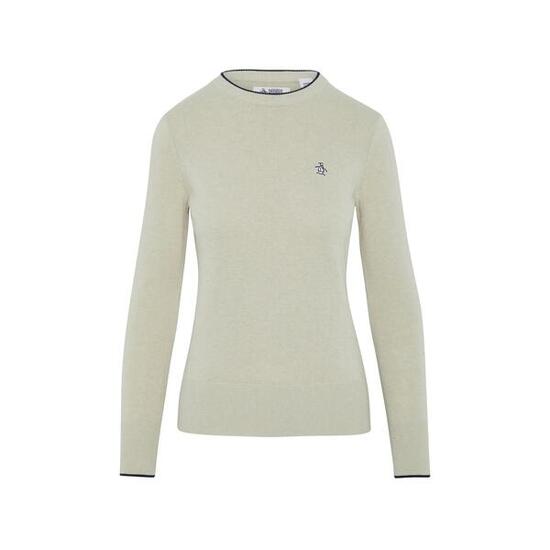 Original Penguin LS Solid Floral Sweater, Pull pour femme