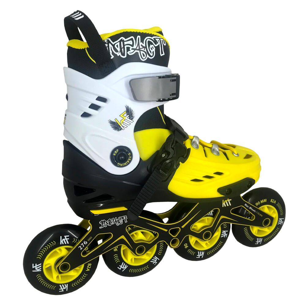 Patin 4 Ruedas de 90 mm Freeskate Krf Impact  Amarillo 3/6