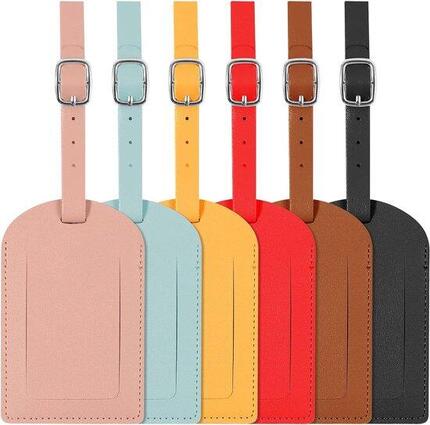 Kofferanhänger – Gepäckanhänger aus PU-Leder – Set