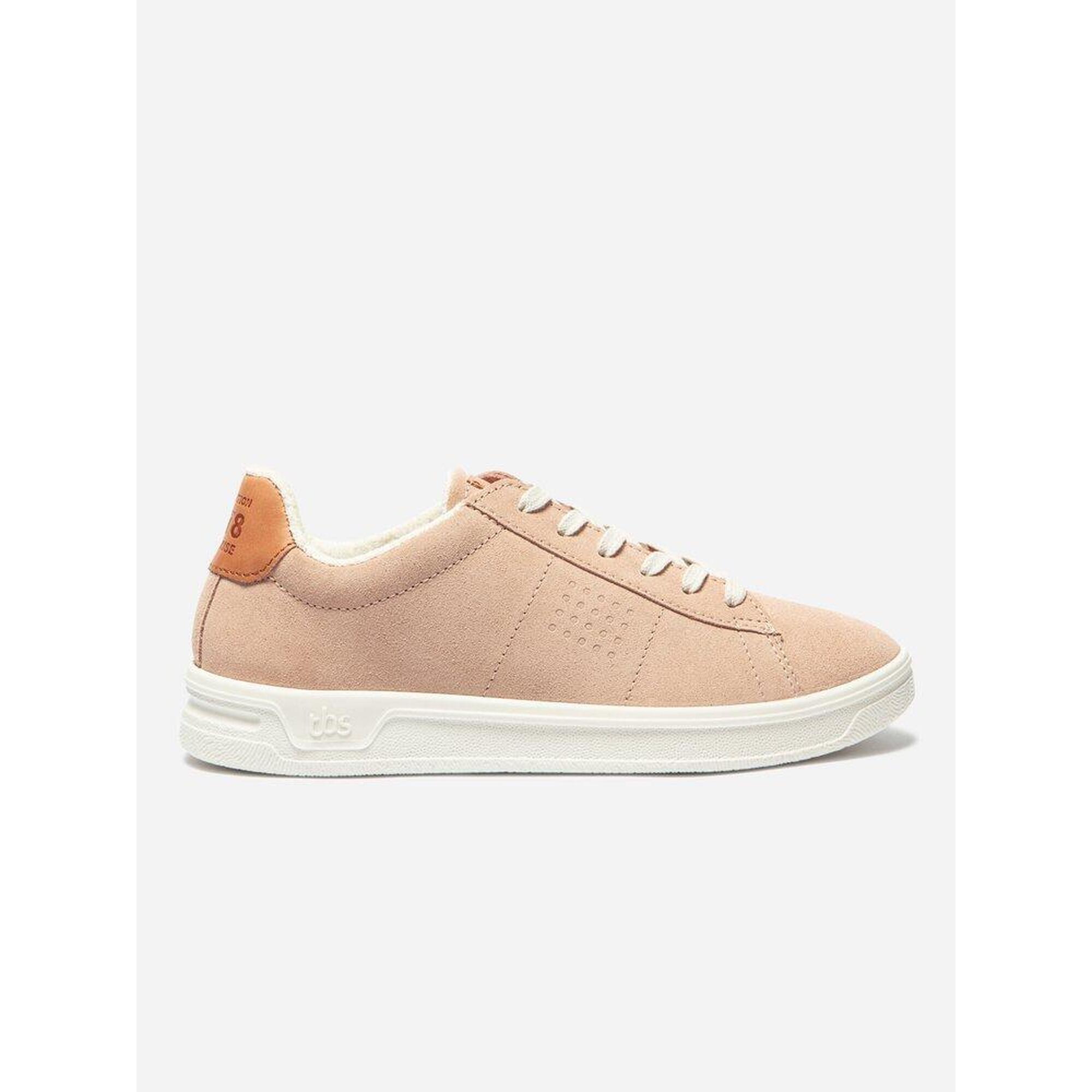 Tbs - Baskets Femme Felicie Nude Fabriquées En France, Cuir, Talon 30 Mm - Baskets - Beige|bordeaux|marron - Decathlon