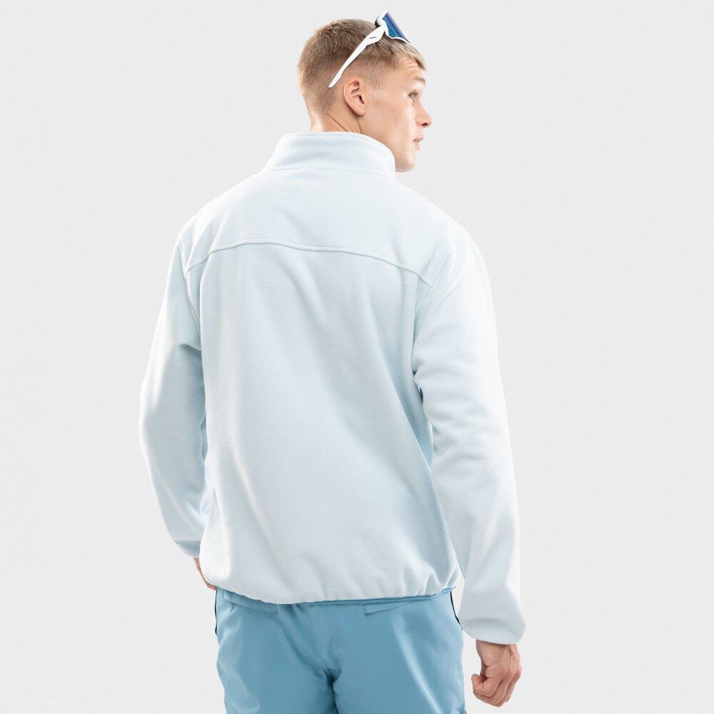 Camisola polar grossa com meio fecho para homem Desportos de inverno Nagano Azul 6/8