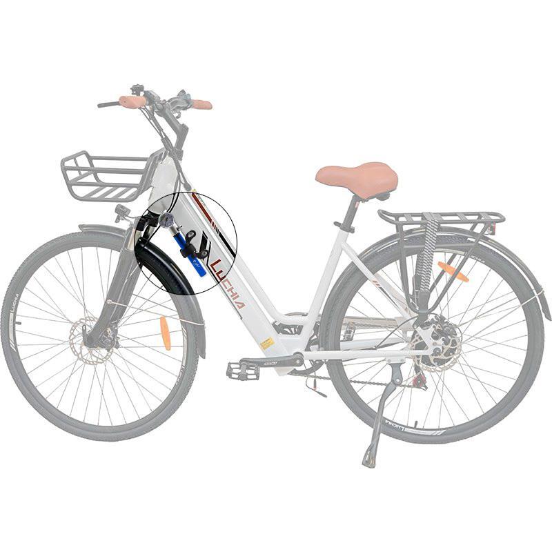 Inflador manual con manómetro EWAP-006 azul 3/4