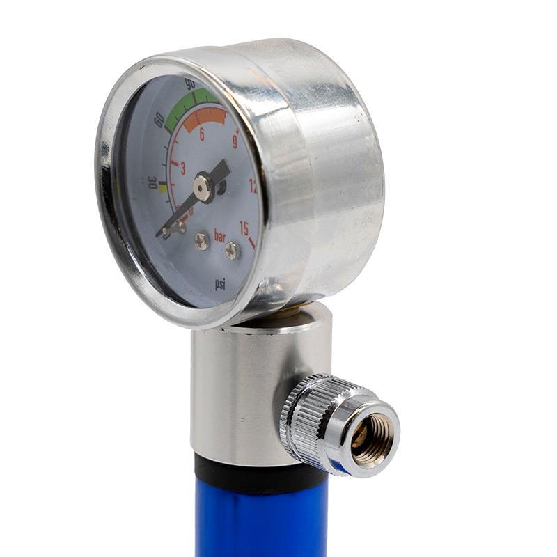 Inflador manual con manómetro EWAP-006 azul 4/4
