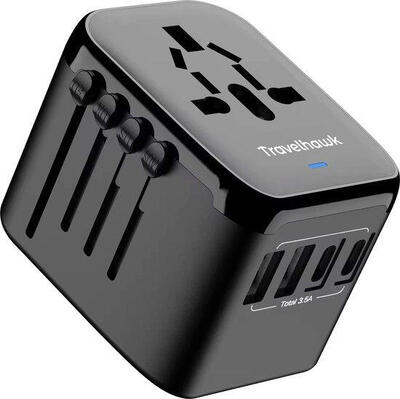 Adattatore universale – 2 USB – nero