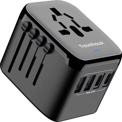 Adaptateur universel – Avec USB – Noir