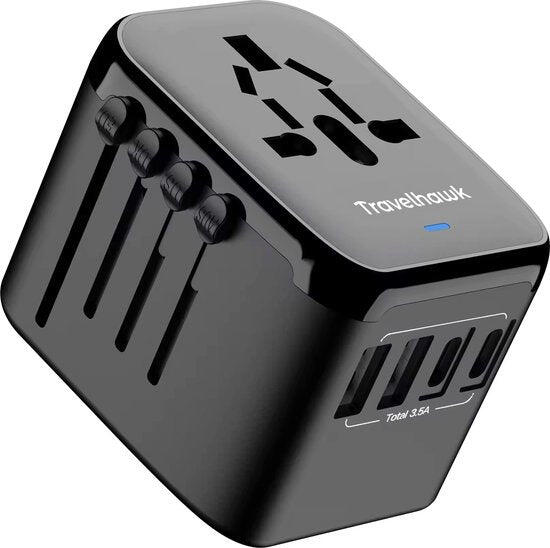 Adattatore universale – 2 USB – nero