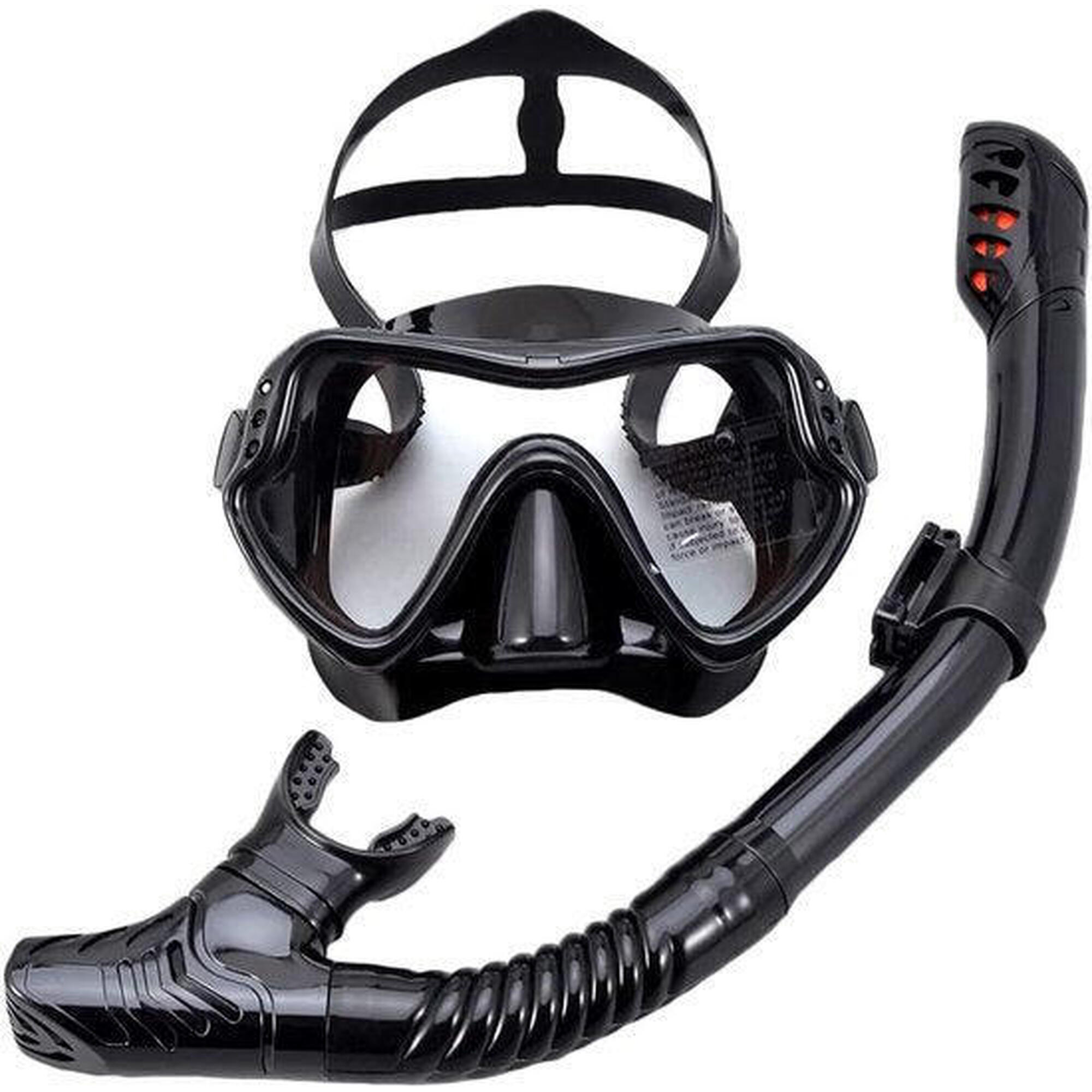 Travelhawk - Masque De Snorkeling Ensemble Complet Noir - Pince-nez - Noir - Decathlon