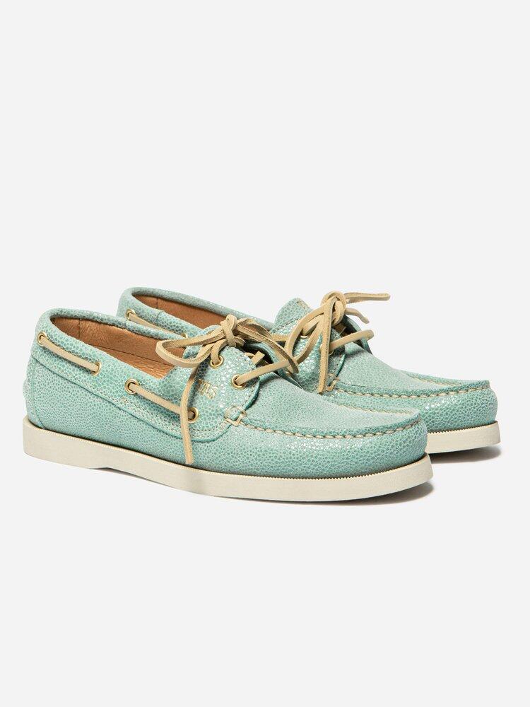 Chaussures bateau Femme - PHENISE Vert d'eau 2/4
