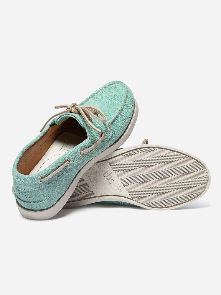 Chaussures bateau Femme - PHENISE Vert d'eau 4/4