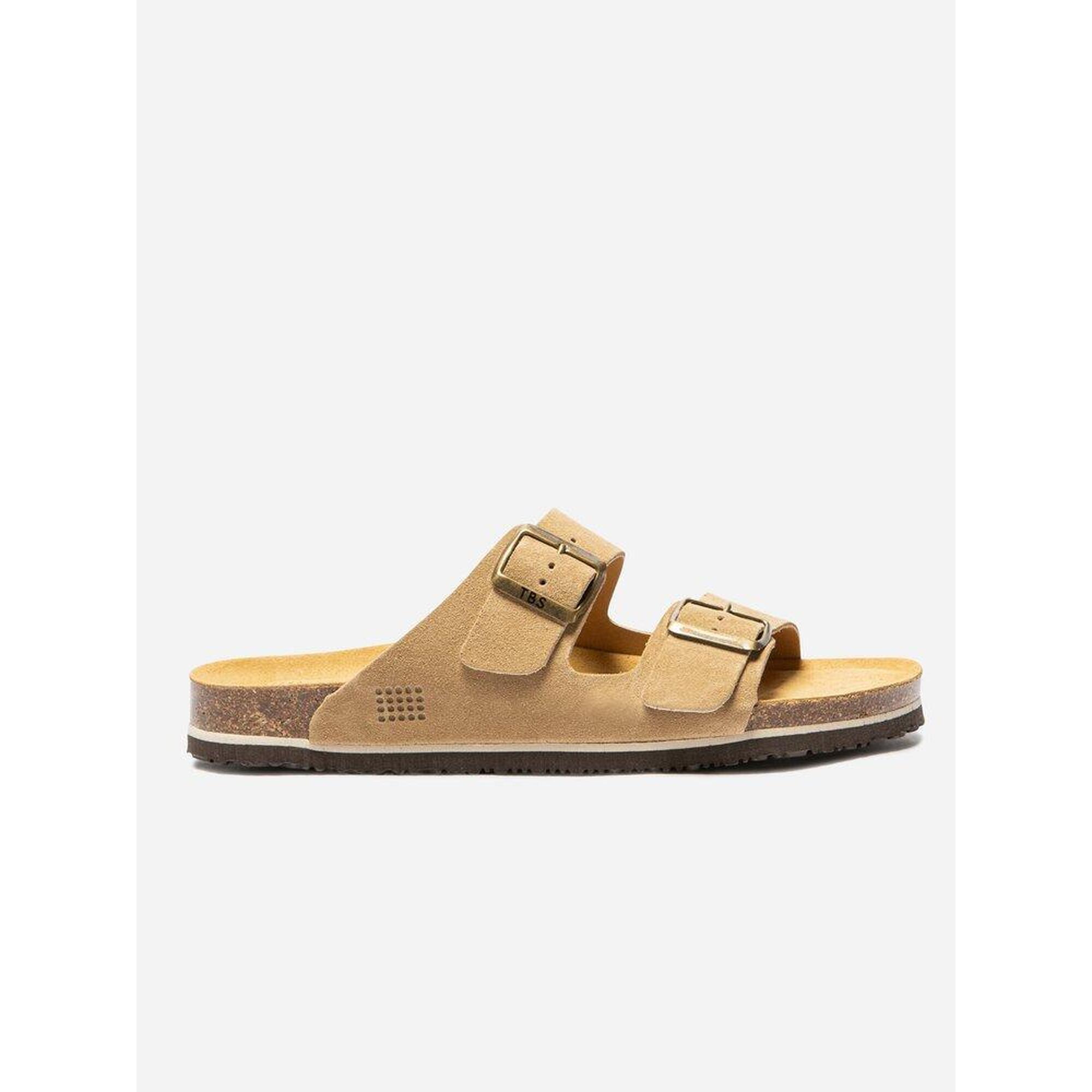 Tbs - Mules Homme Neylann Beige, Cuir, Talon 35 Mm - Mule - Beige - Decathlon