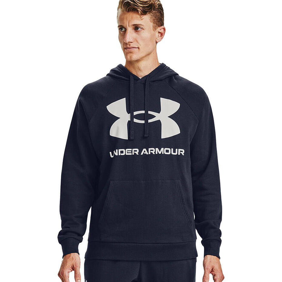 Sweat À Capuche Entraînement Style Gros Logo RIVAL Homme (Bleu Marine) 2/7
