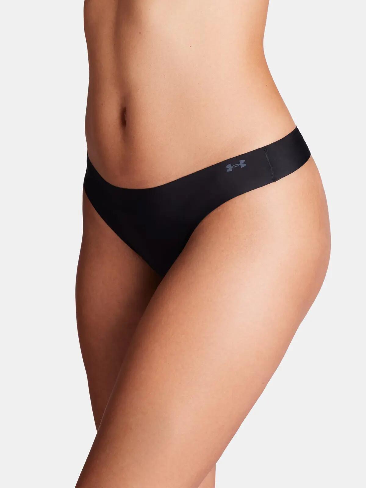 String Femmes Paquet de 3 Stretch-UA PURE STRETCH NO SHOW THONG -SOLID 3PK 3/7