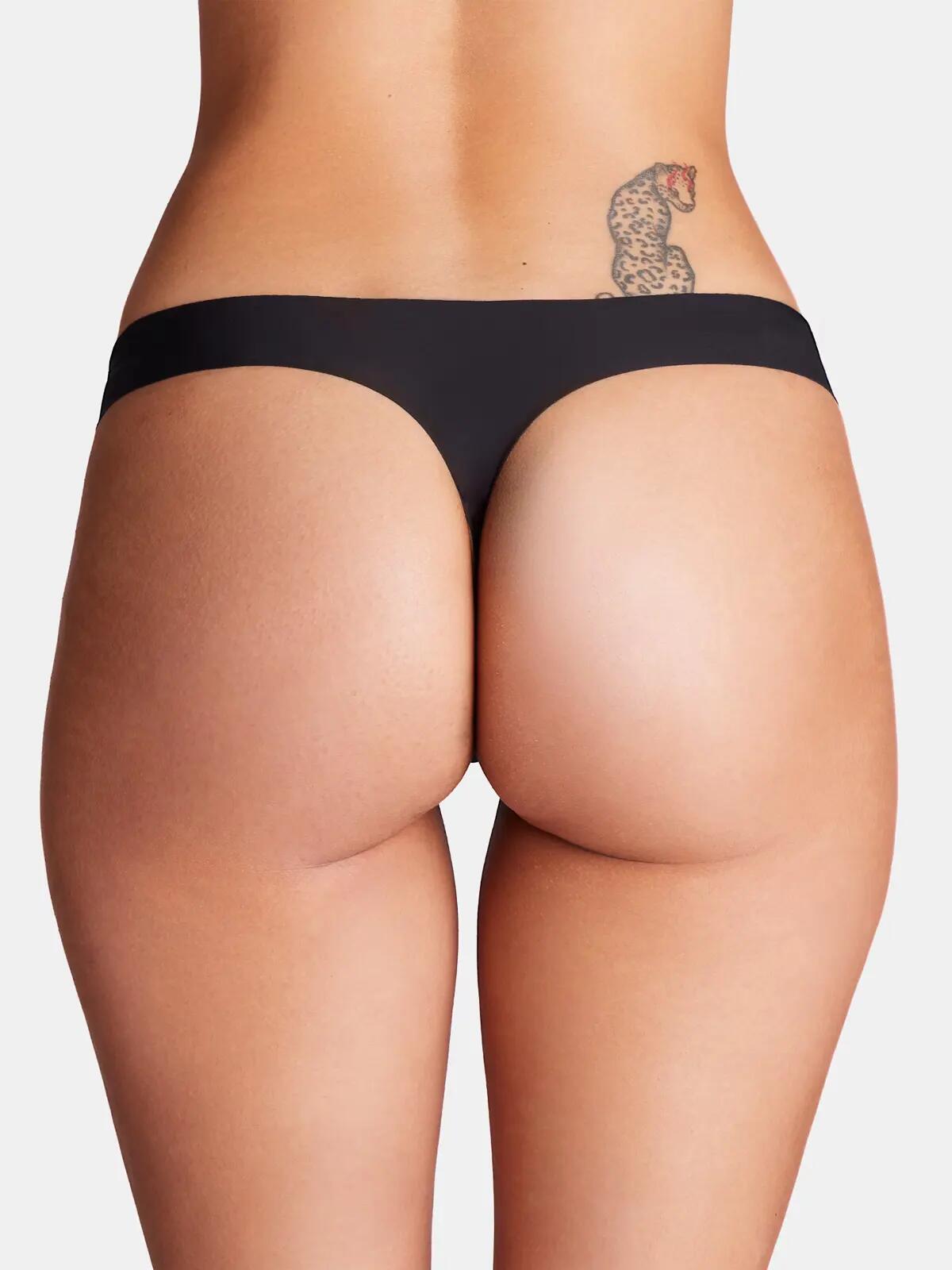 String Femmes Paquet de 3 Stretch-UA PURE STRETCH NO SHOW THONG -SOLID 3PK 5/7