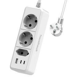 Rallonge électrique – 1,5 mètre, prise murale – blanche