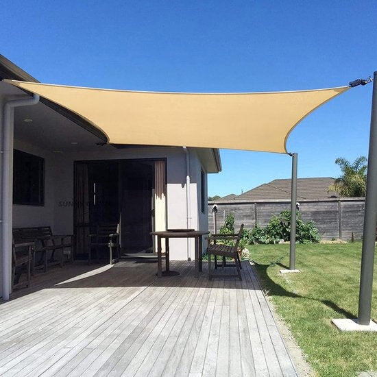Voile d’ombrage – rectangulaire 2×3 m – beige – anti‑UV 5/7
