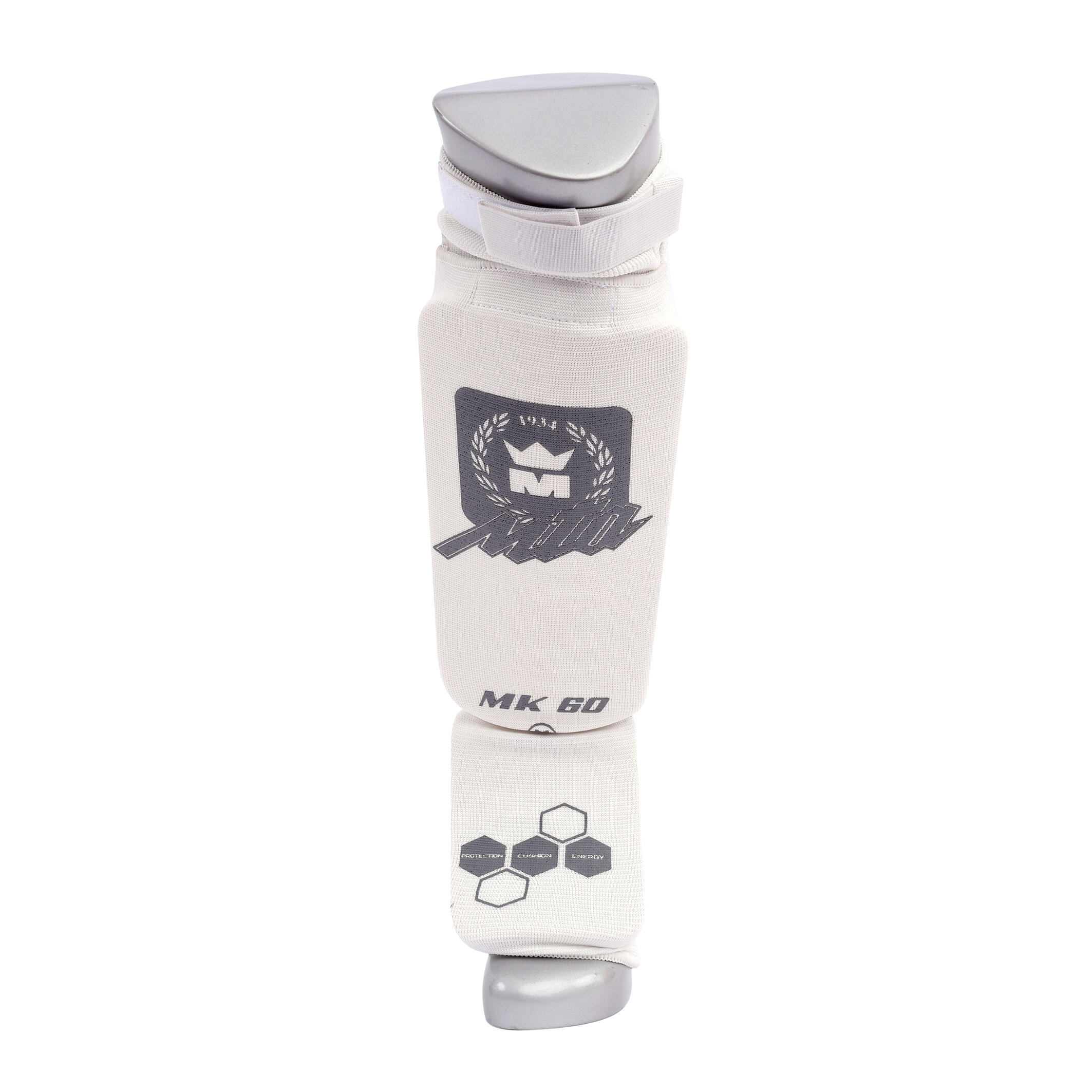 MONTANA Protège tibias/pieds coton MK60 blanc 2/4
