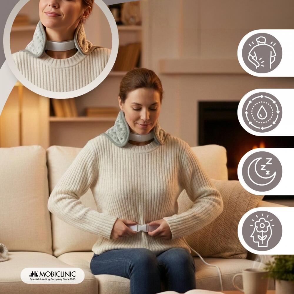 rug- en nekverwarmingskussen 3 wasbare warmteniveaus lumbaal en cervicaal 5/6