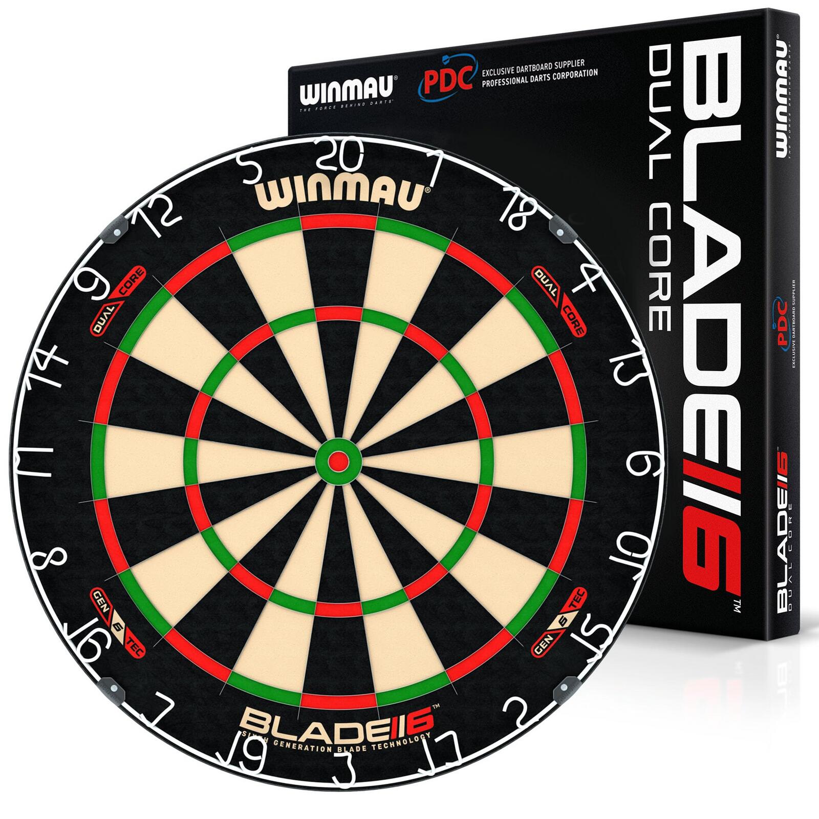 Winmau Blade 6 Dual Core Dartboard Official WDF Size Rota-Lock System