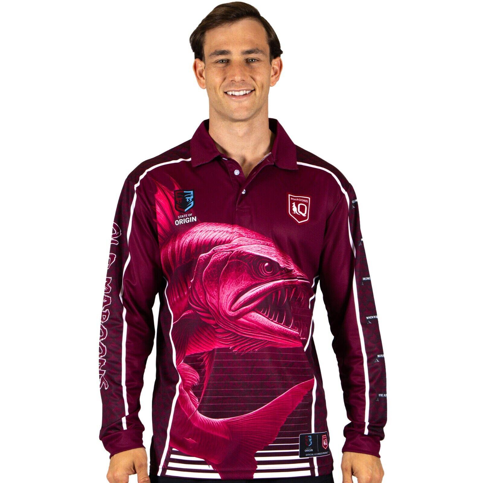 NRL Barracuda Fishing Shirt - QLD - Adult - Men - Polo