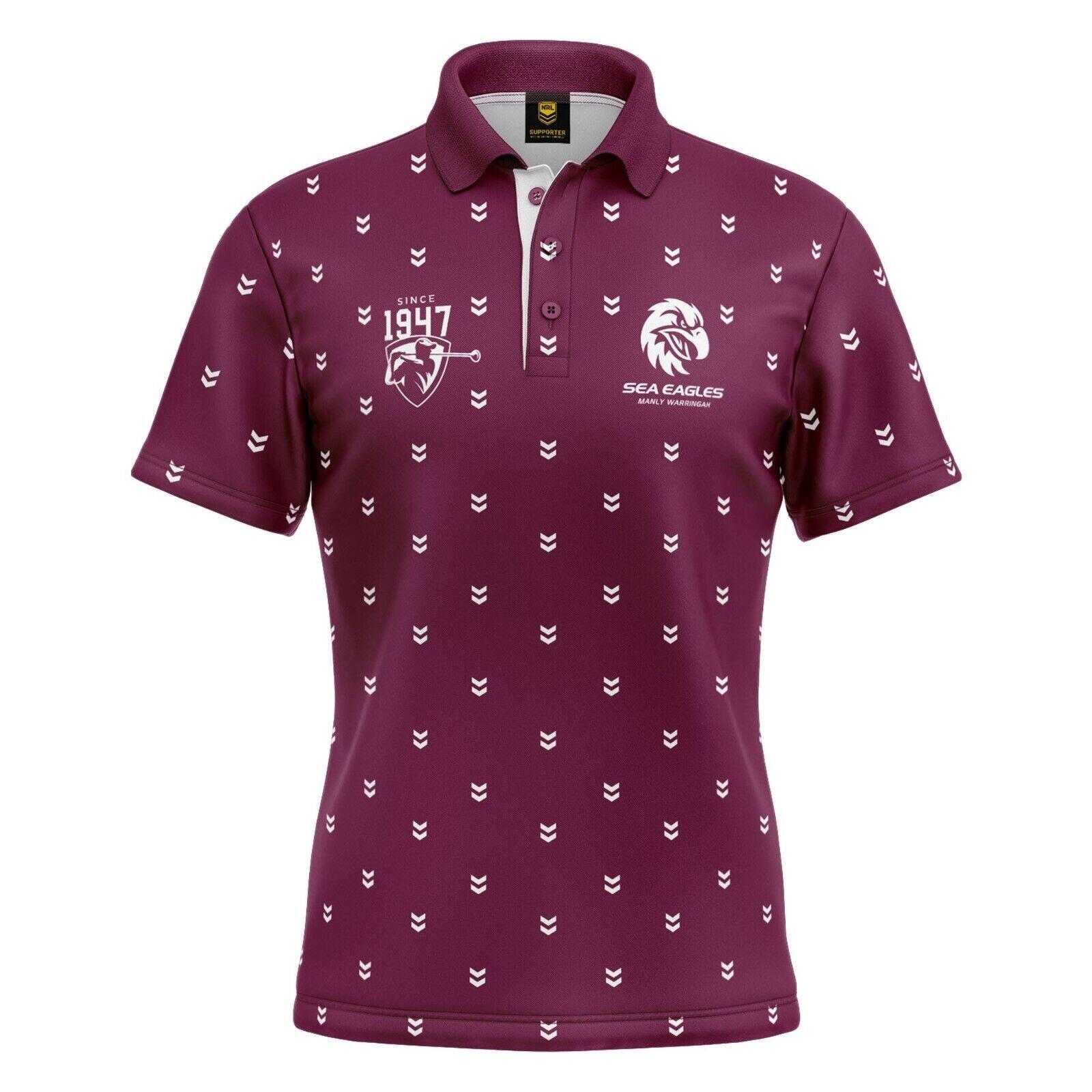 NRL Mulligan Golf Polo - Manly Sea Eagles - Adult - Mens - Polo
