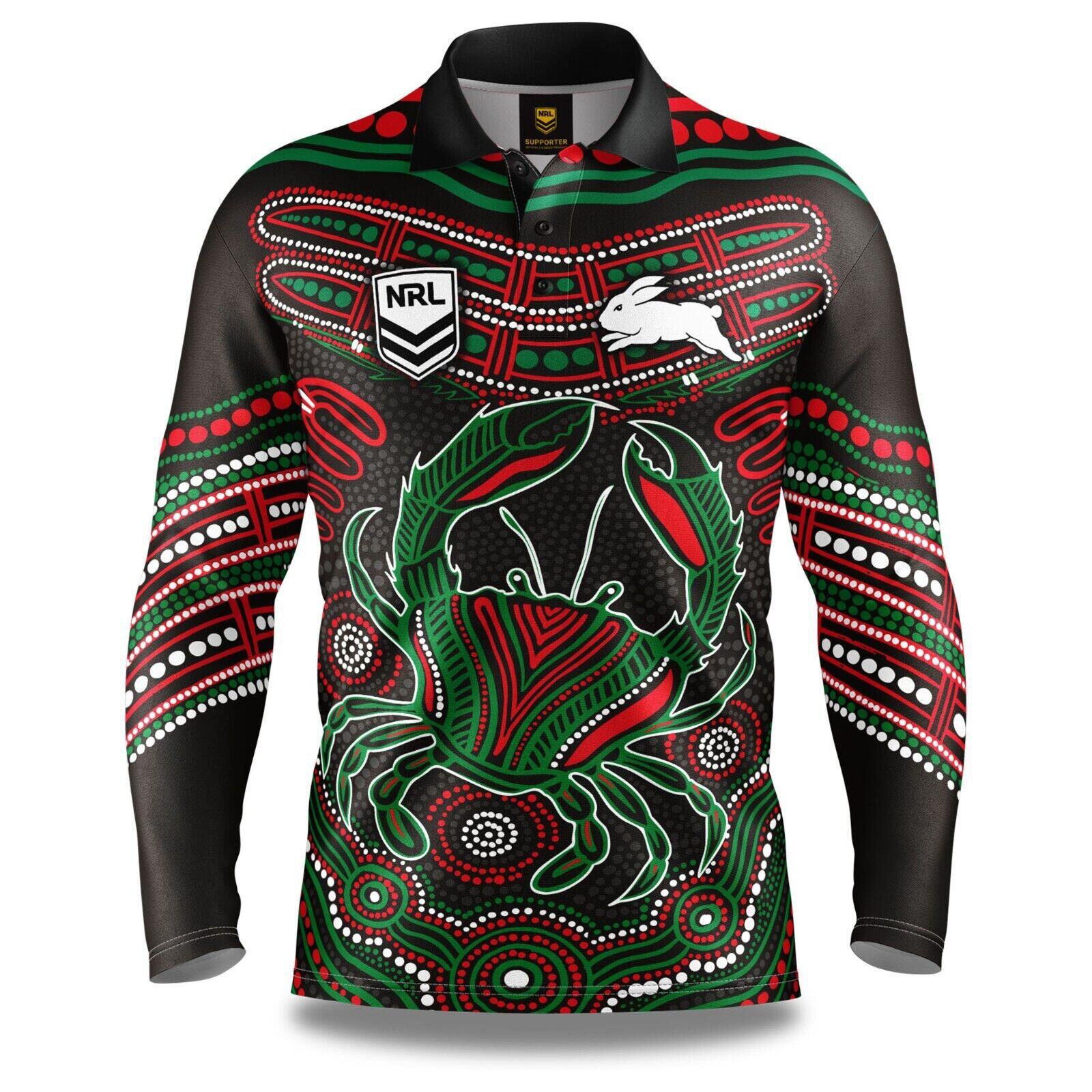 NRL Karumba Fishing Shirt - South Sydney Rabbitohs - Adult - Mens - Polo
