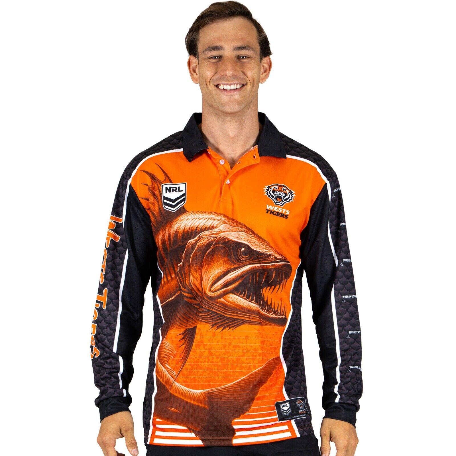NRL Barracuda Fishing Shirt - West Tigers - Youth - Polo