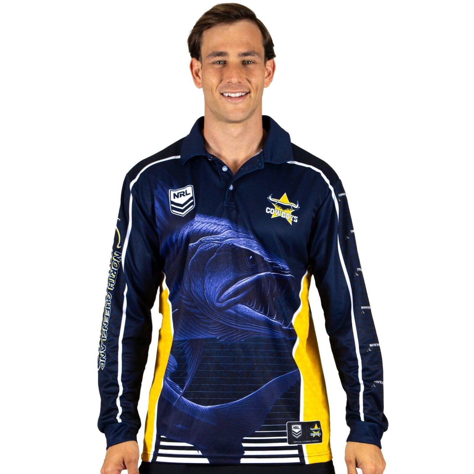 NRL Barracuda Fishing Shirt - North Queensland Cowboys - Adult - Mens - Polo