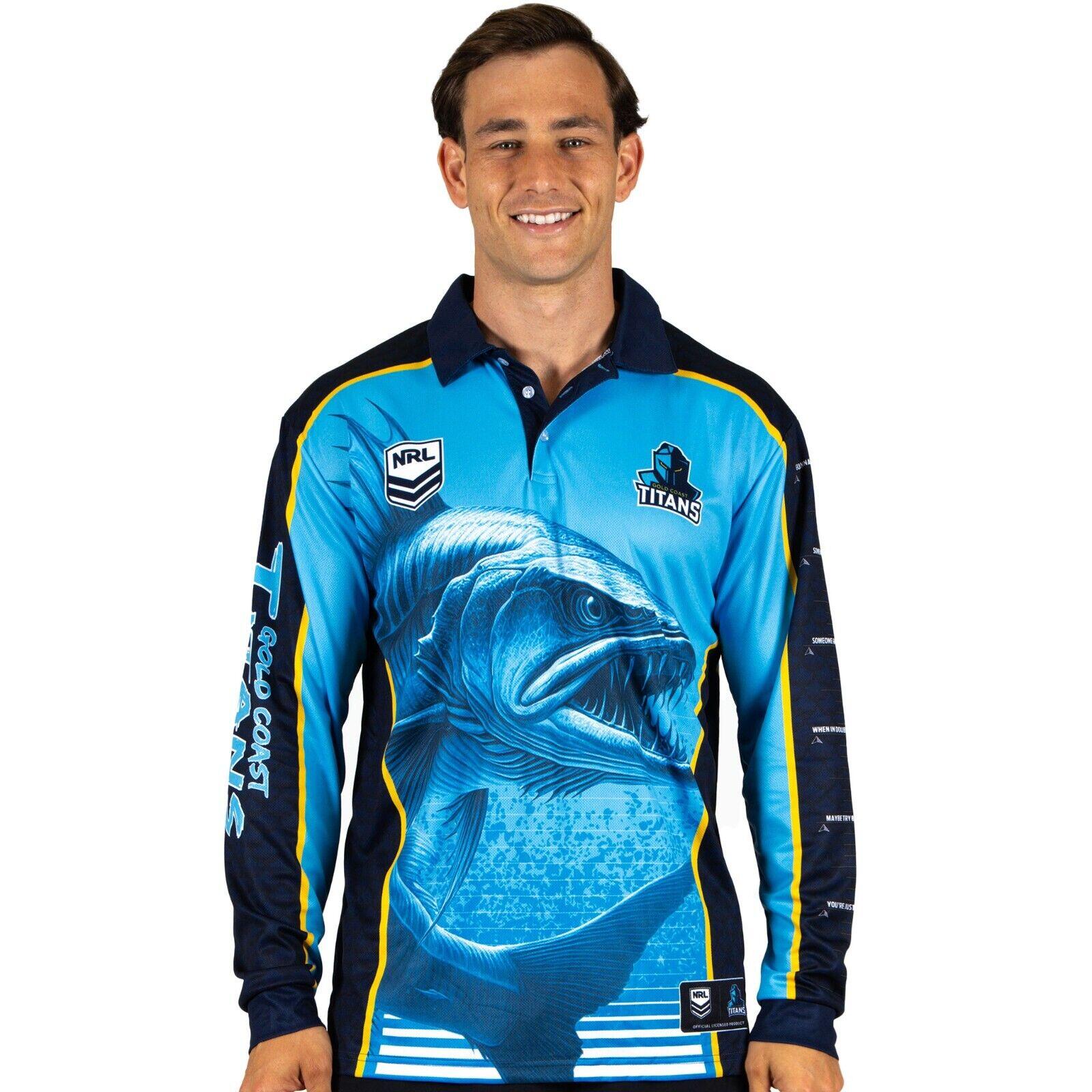 NRL Barracuda Fishing Shirt - Gold Coast Titans - Adult - Men - Polo