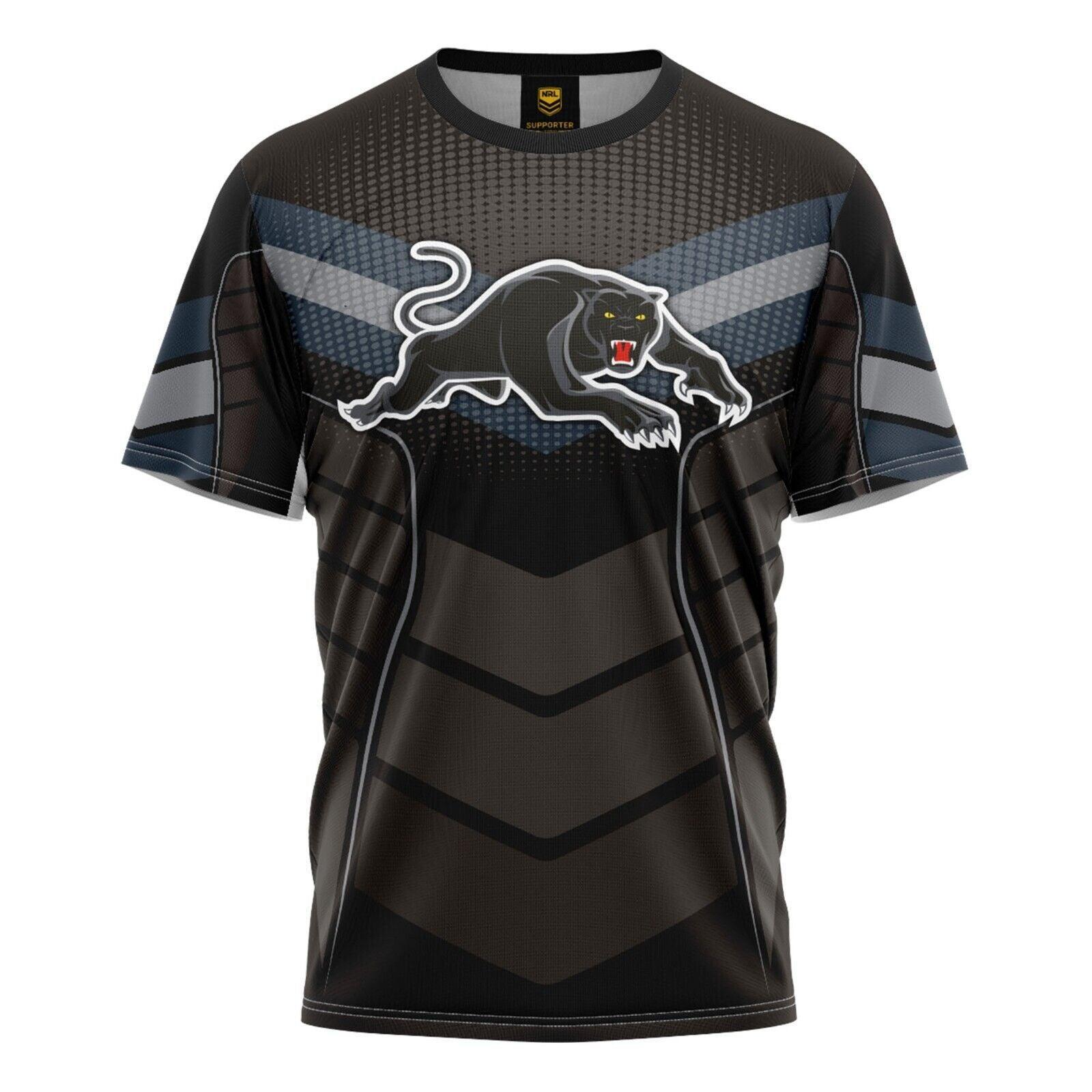 NRL Kids Chevron Tee Shirt - Penrith Panthers - Baby Child T-Shirt