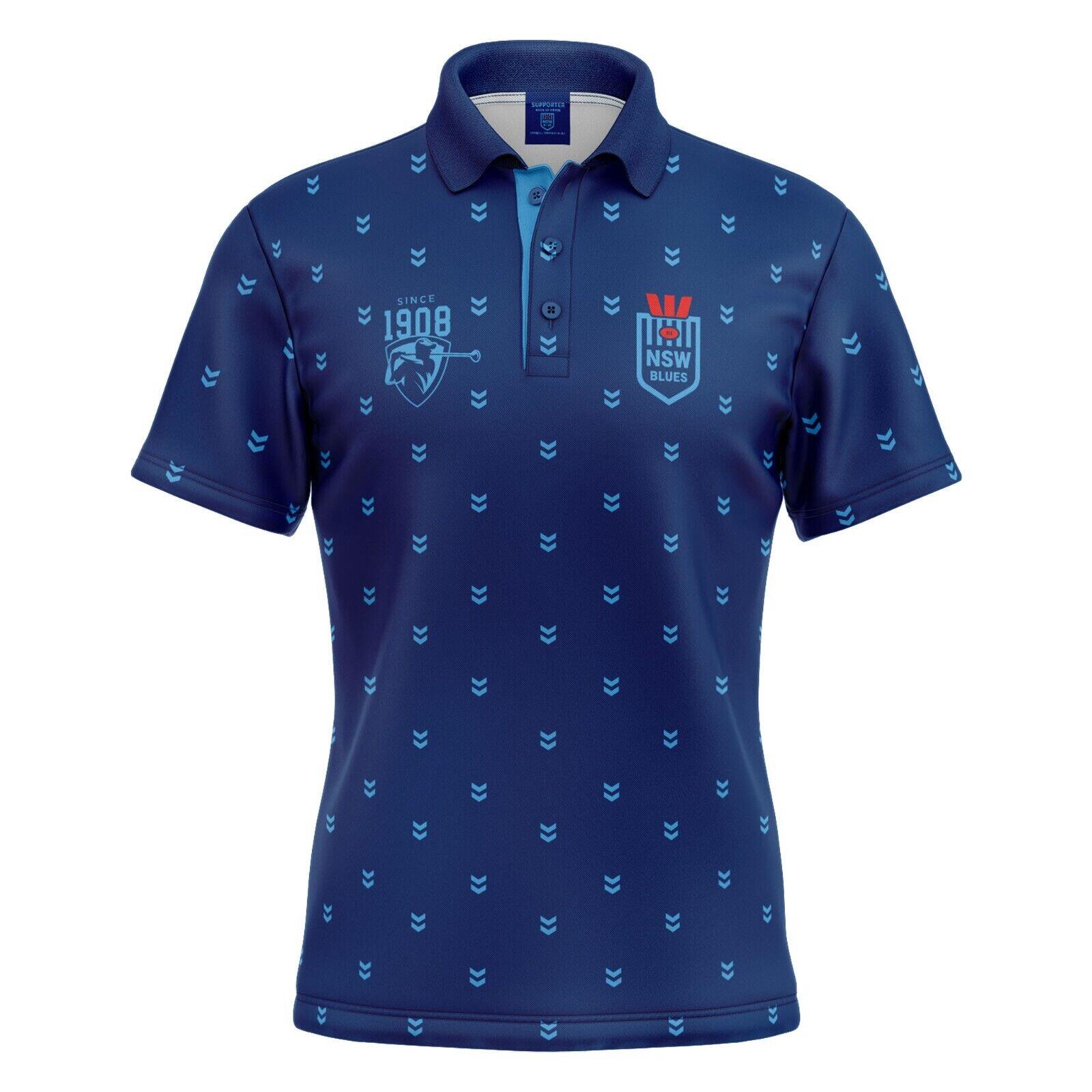 NRL Mulligan Golf Polo - New South Wales Blues - Adult - Mens - Polo
