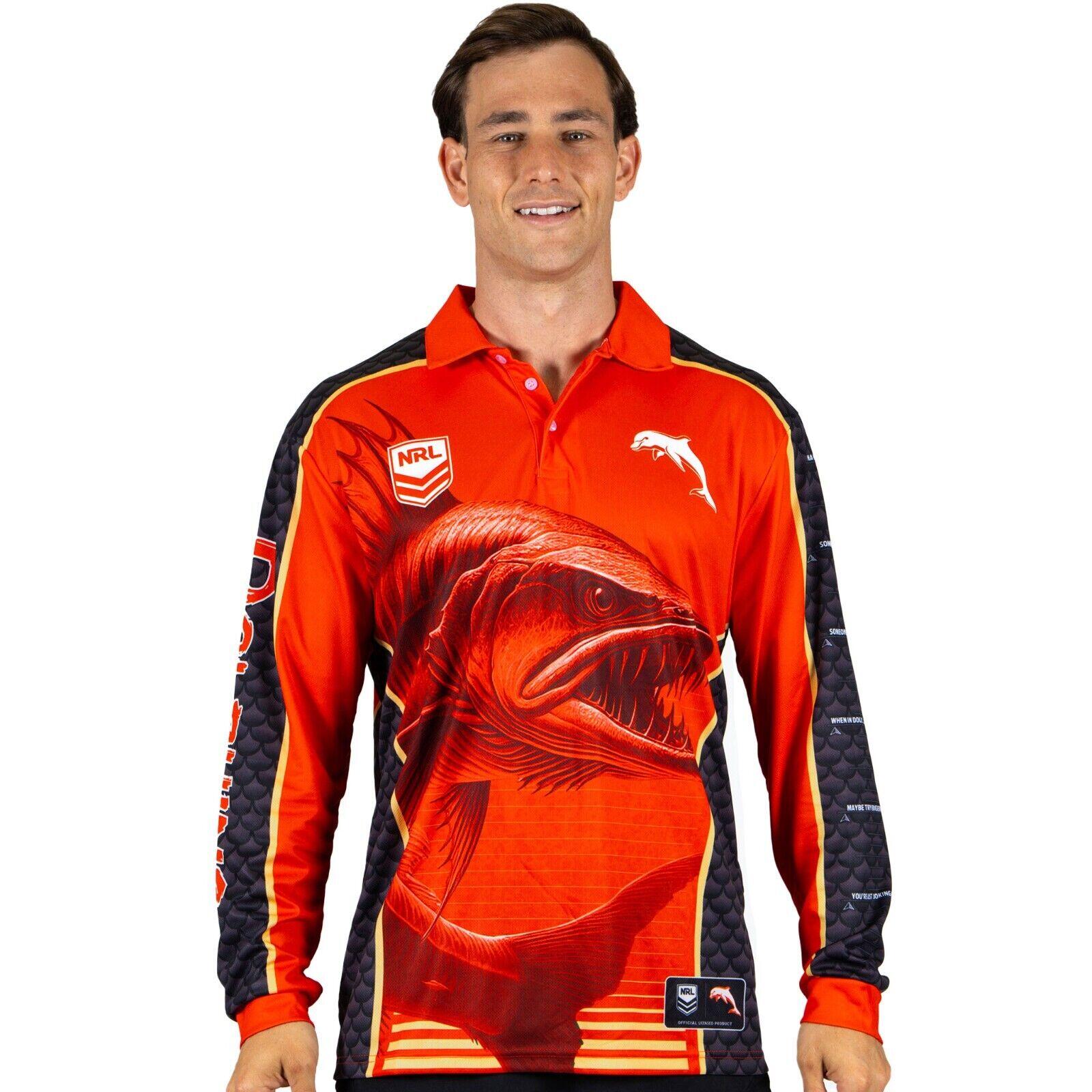 NRL Barracuda Fishing Shirt - Dolphins - Adult - Mens - Polo