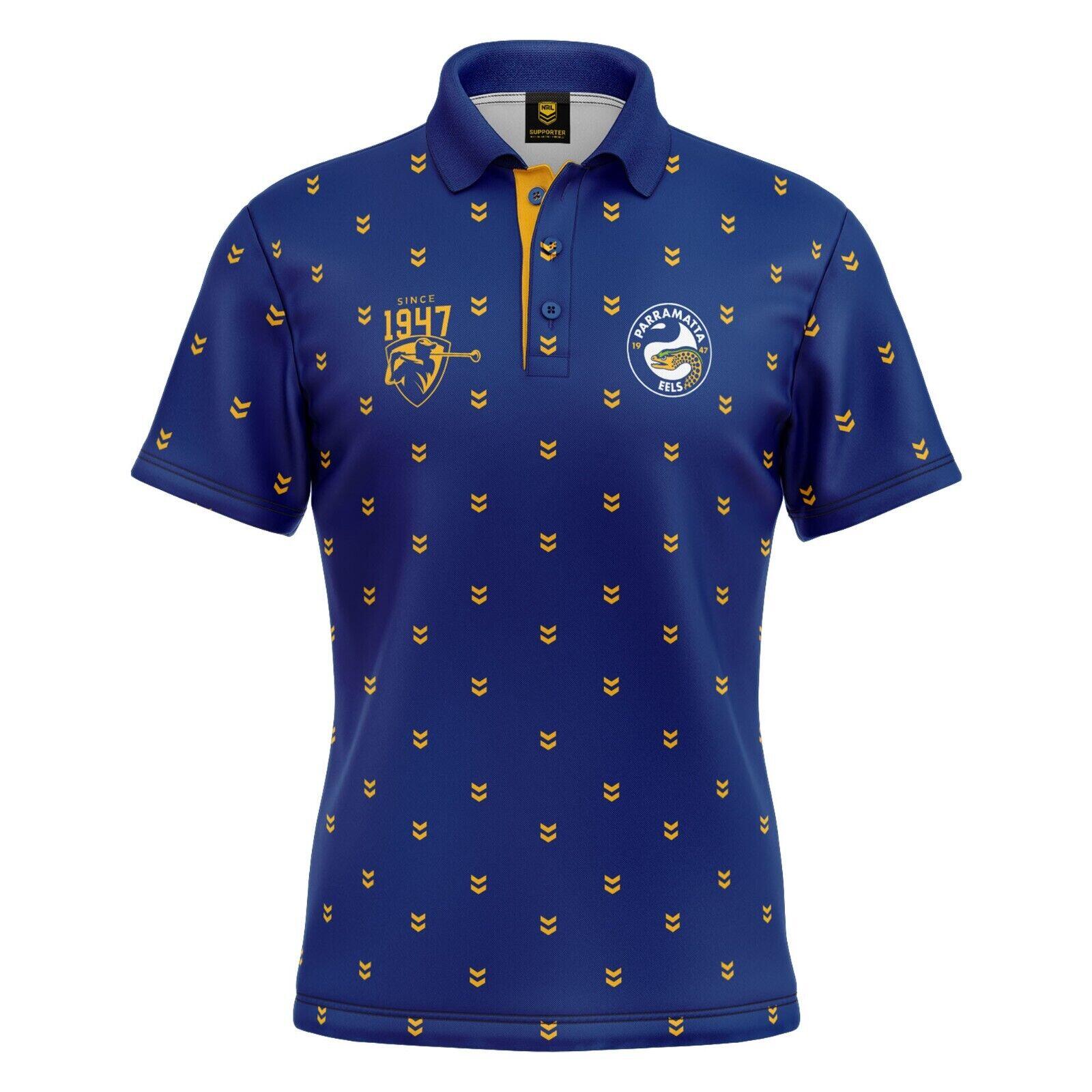 NRL Mulligan Golf Polo - Parramatta Eels - Adult - Mens - Polo