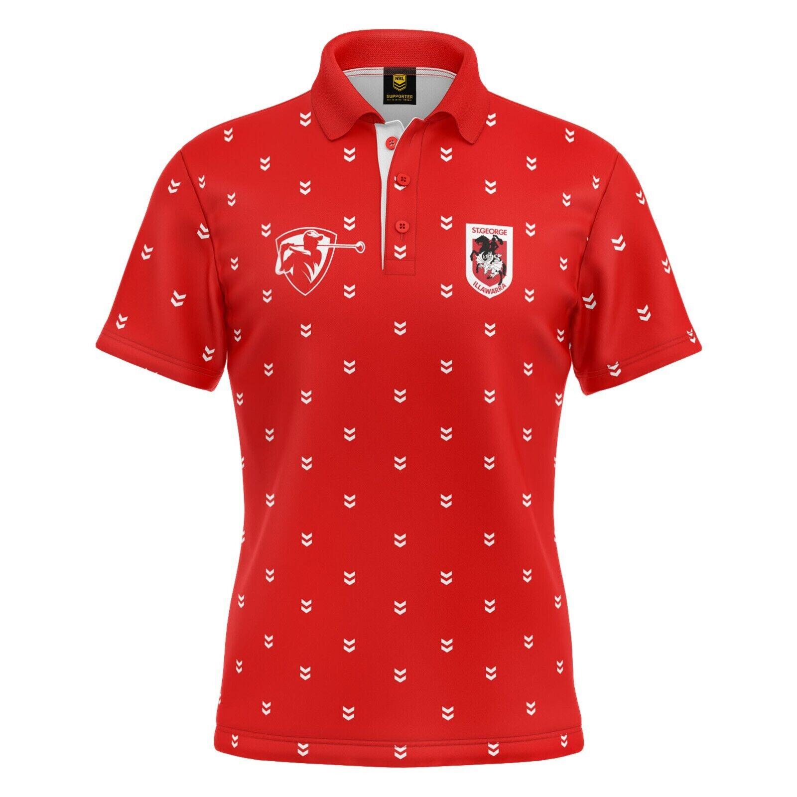 NRL Mulligan Golf Polo - St George Illawarra Dragons - Adult - Mens - Polo