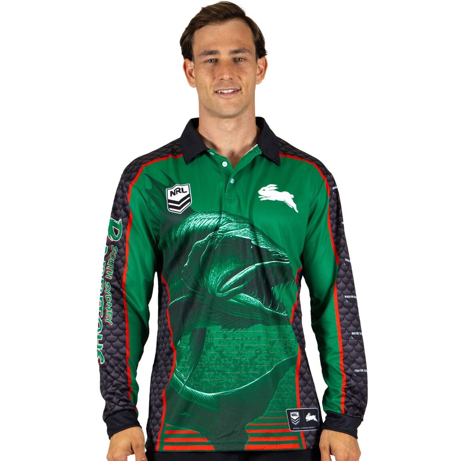 NRL Barracuda Fishing Shirt - South Sydney Rabbitohs - Adult - Men - Polo
