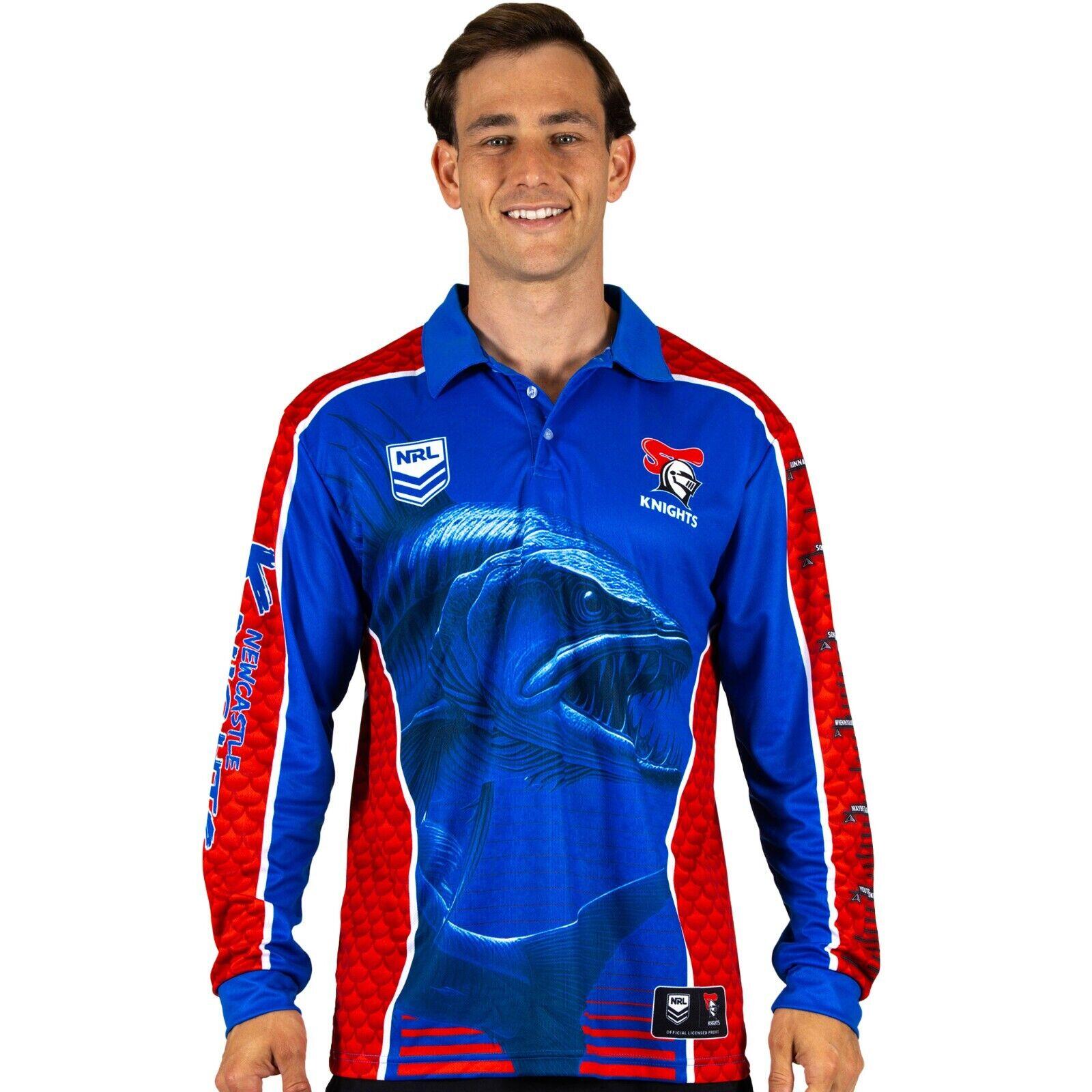 NRL Barracuda Fishing Shirt - Newcastle Knights - Adult - Men - Polo
