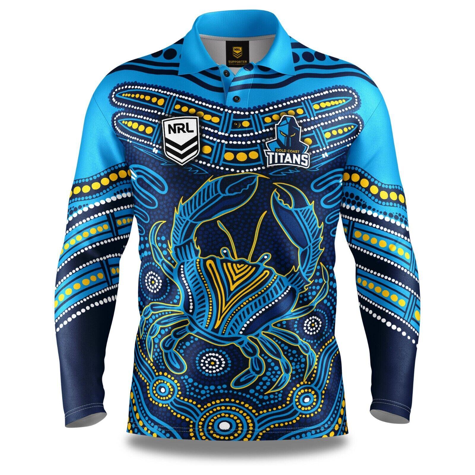 NRL Karumba Fishing Shirt - Gold Coast Titans - Adult - Mens - Polo