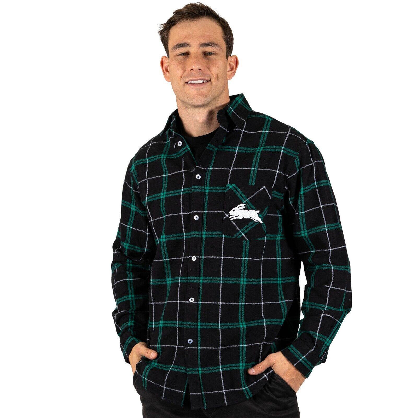 NRL Mustang Flannel Polo - South Sydney Rabbitohs - Flanno Shirt