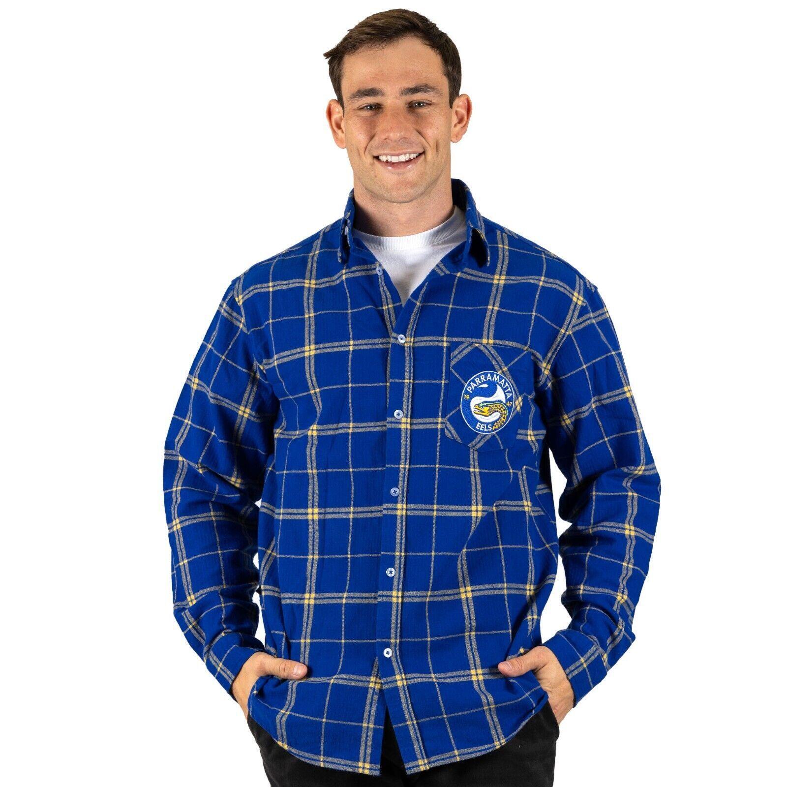 NRL Mustang Flannel Polo - Parramatta Eels - Flanno Shirt