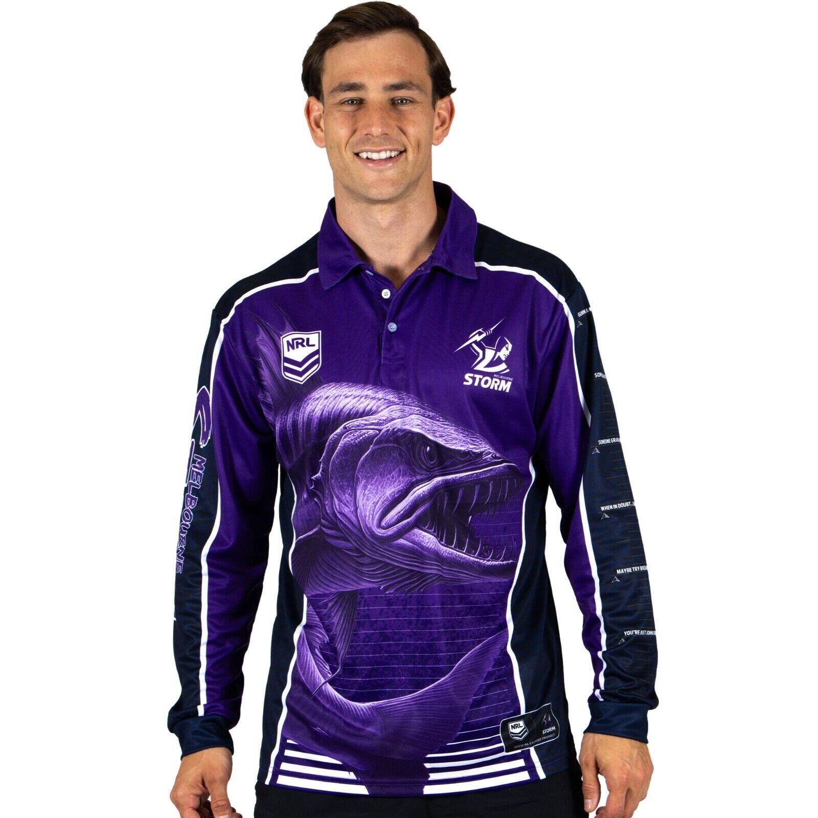 NRL Barracuda Fishing Shirt - Melbourne Storm - Youth - Polo