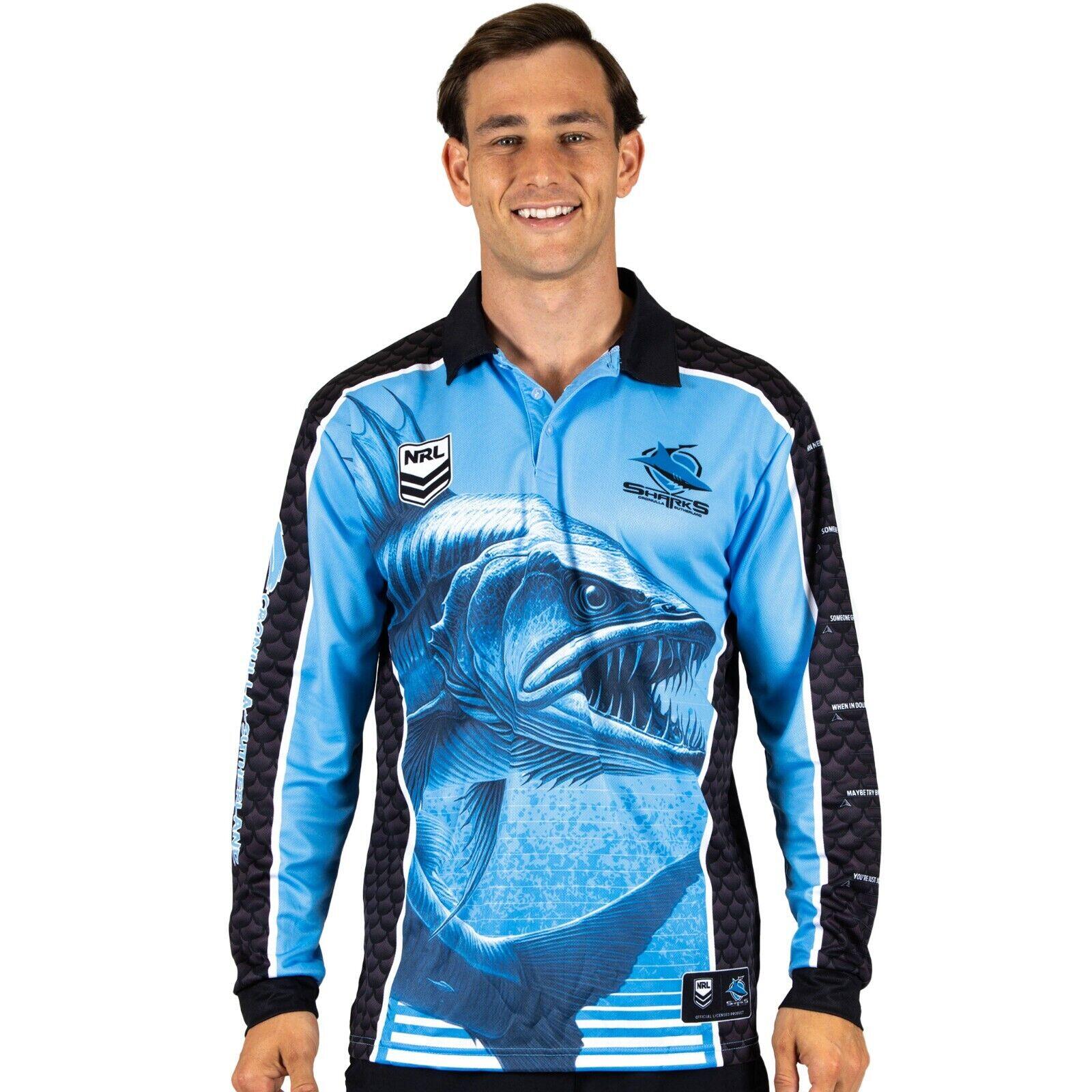 NRL Barracuda Fishing Shirt - Cronulla Sharks - Youth - Polo