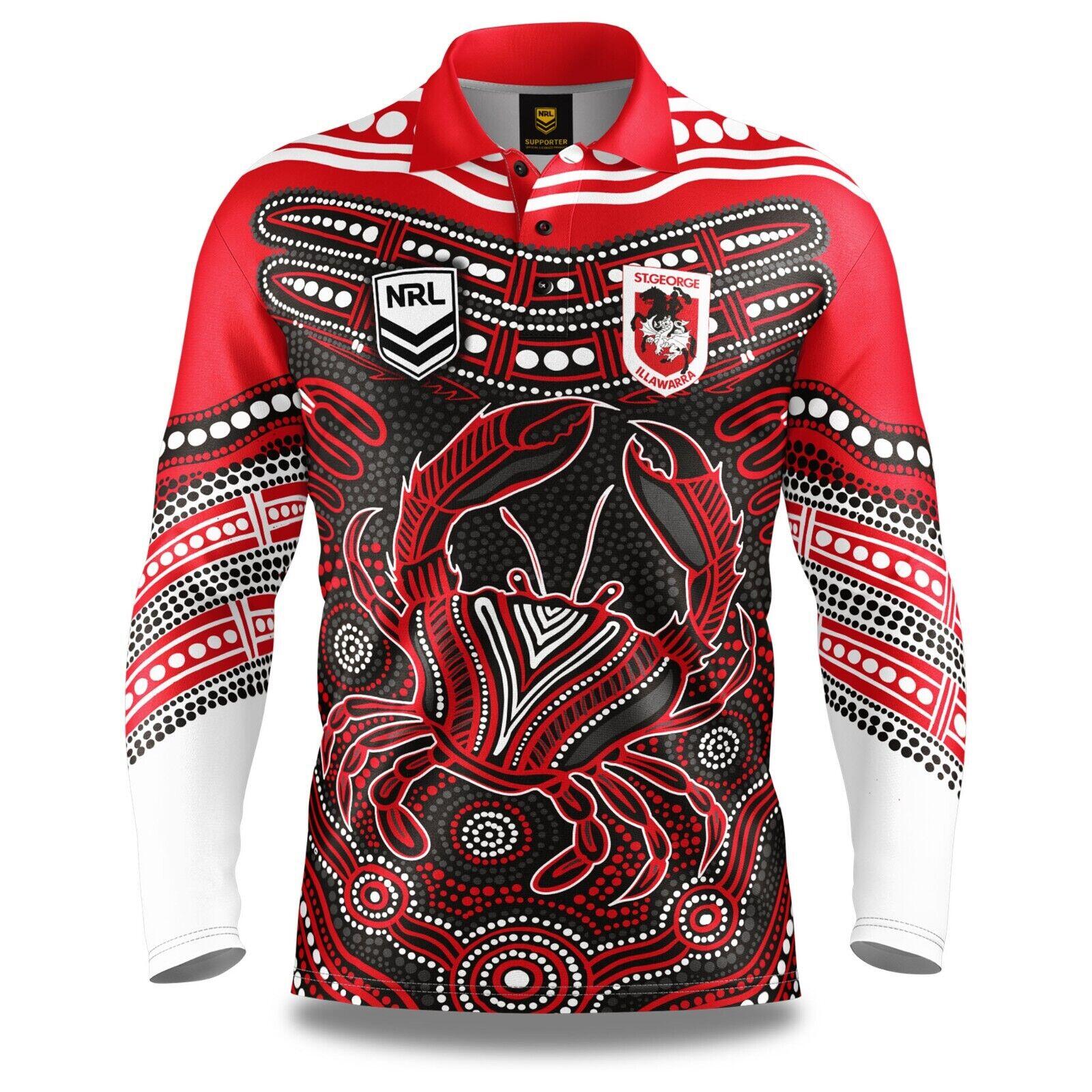 NRL Karumba Fishing Shirt - St George Illawarra Dragons - Adult - Mens - Polo