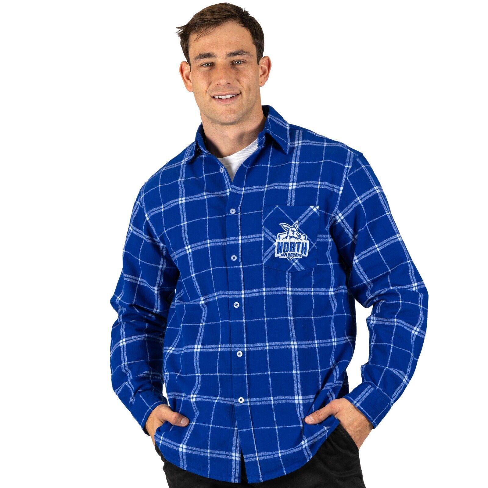 AFL Mustang Flannel Polo - North Melbourne Kangaroos - Flanno Shirt