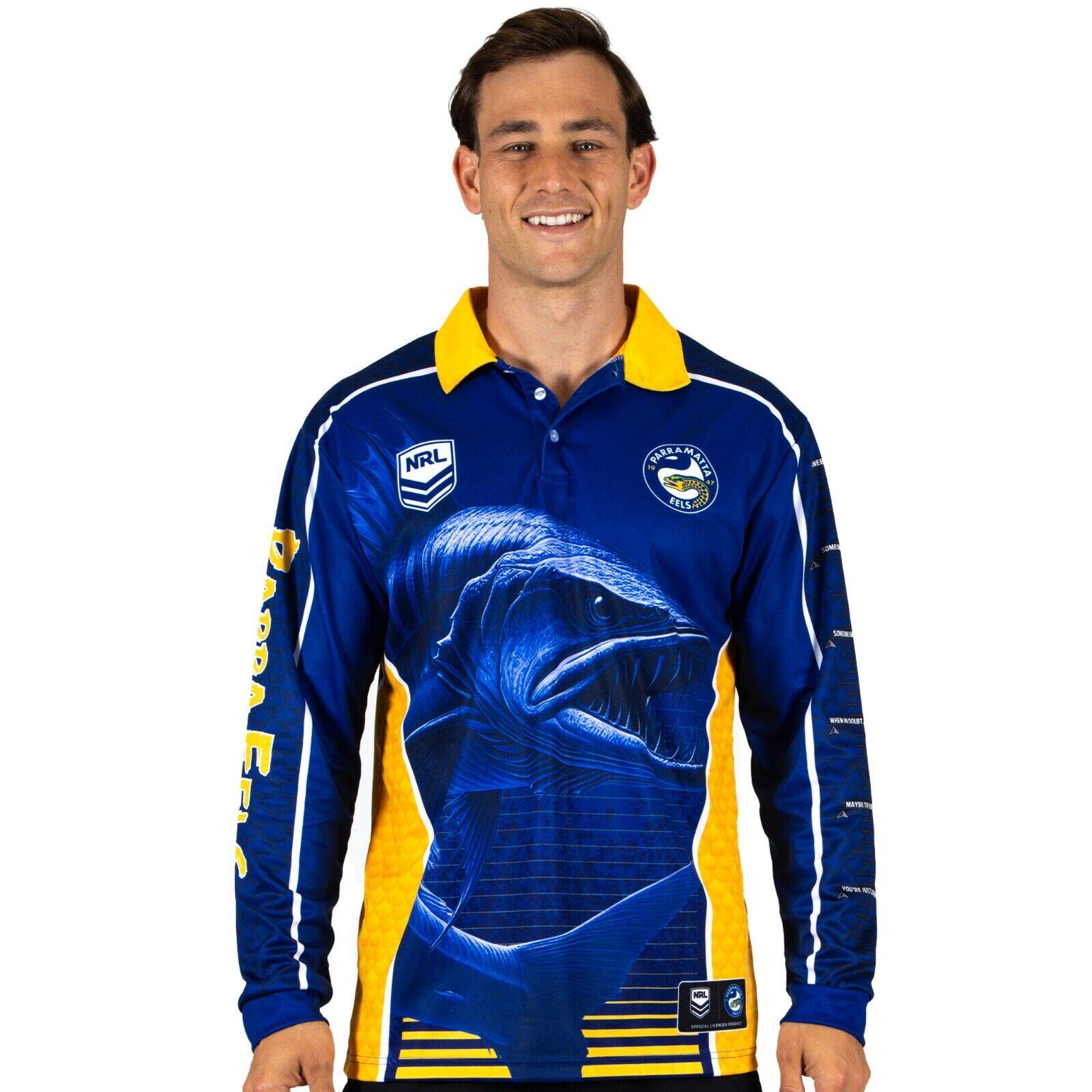 NRL Barracuda Fishing Shirt - Parramatta Eels - Adult - Men - Polo