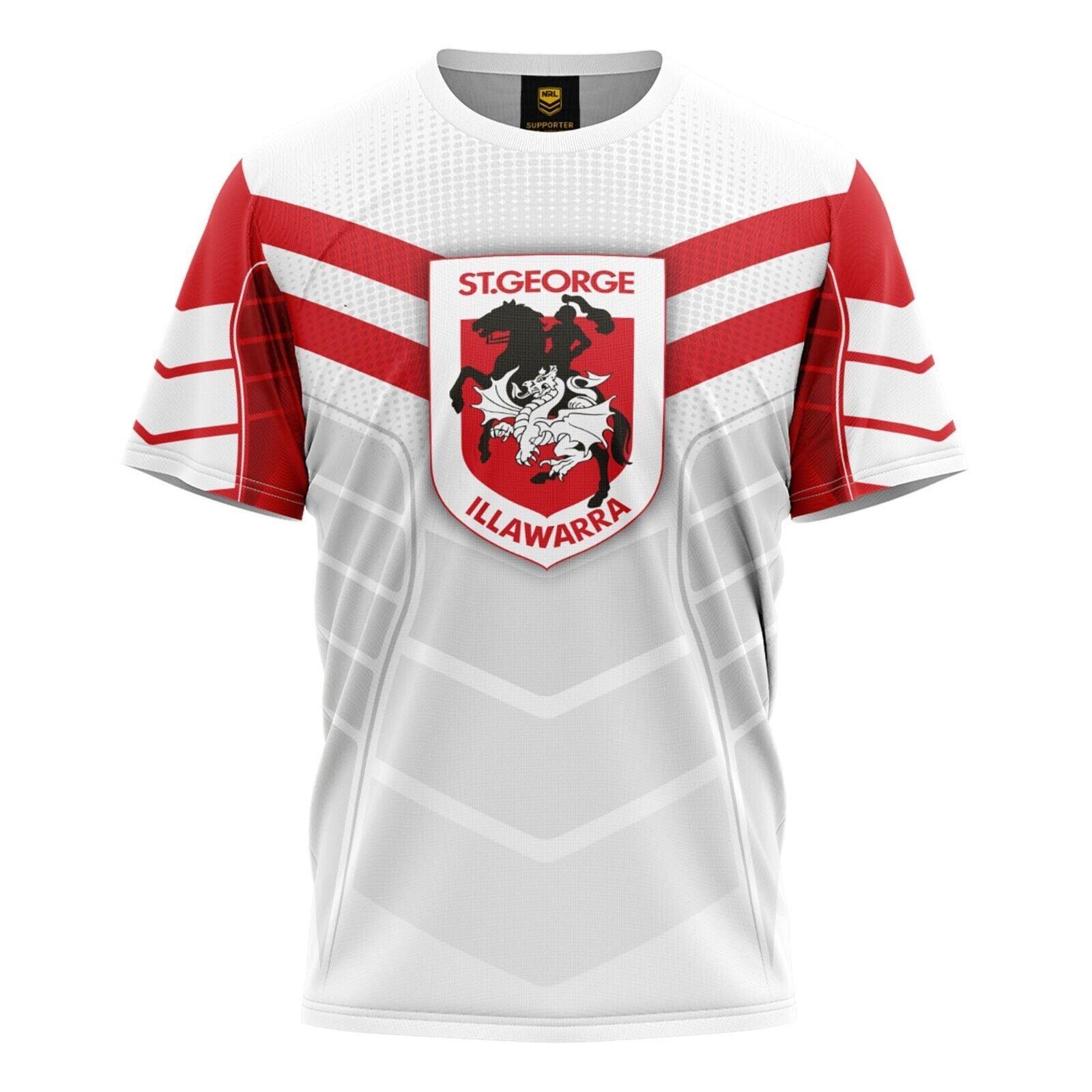 NRL Kids Chevron Tee Shirt - St George Illawarra Dragons - Baby Child T-Shirt
