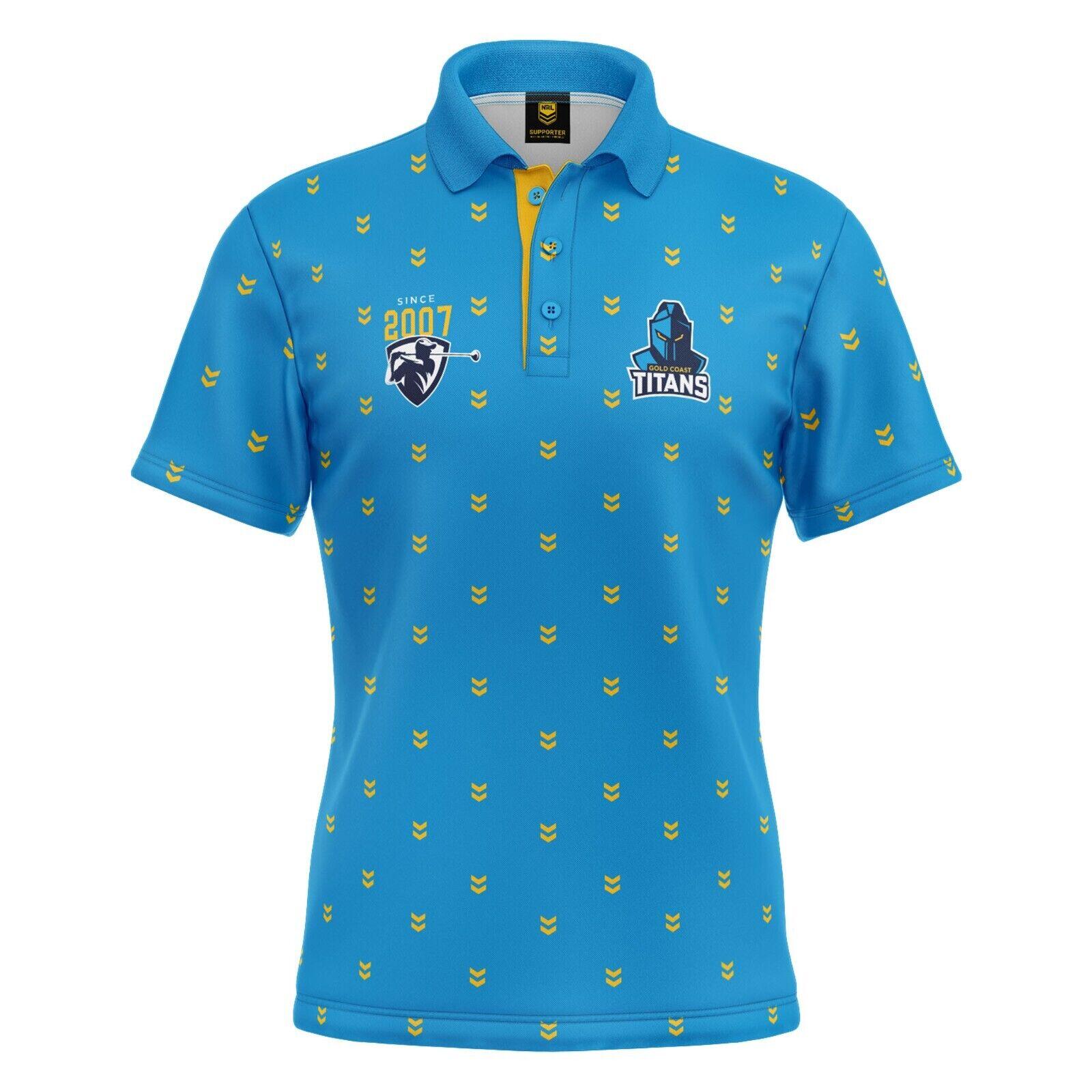 NRL Mulligan Golf Polo - Gold Coast Titans - Adult - Mens - Polo