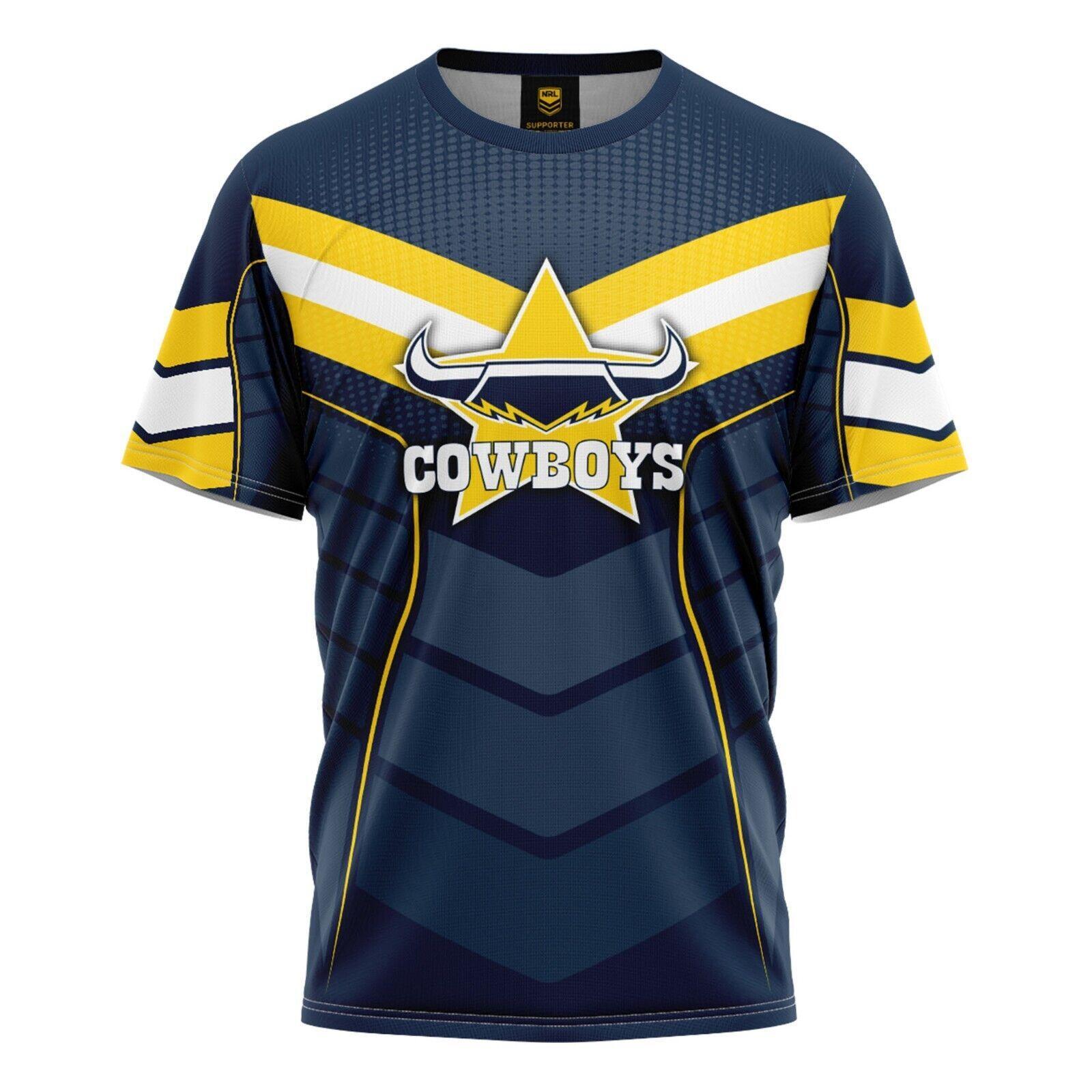 NRL Kids Chevron Tee Shirt - North Queensland Cowboys - Baby Child T-Shirt