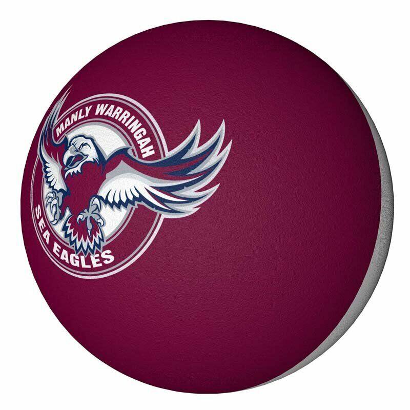NRL Rubber High Bounce Hand Ball - Manly Sea Eagles - Single