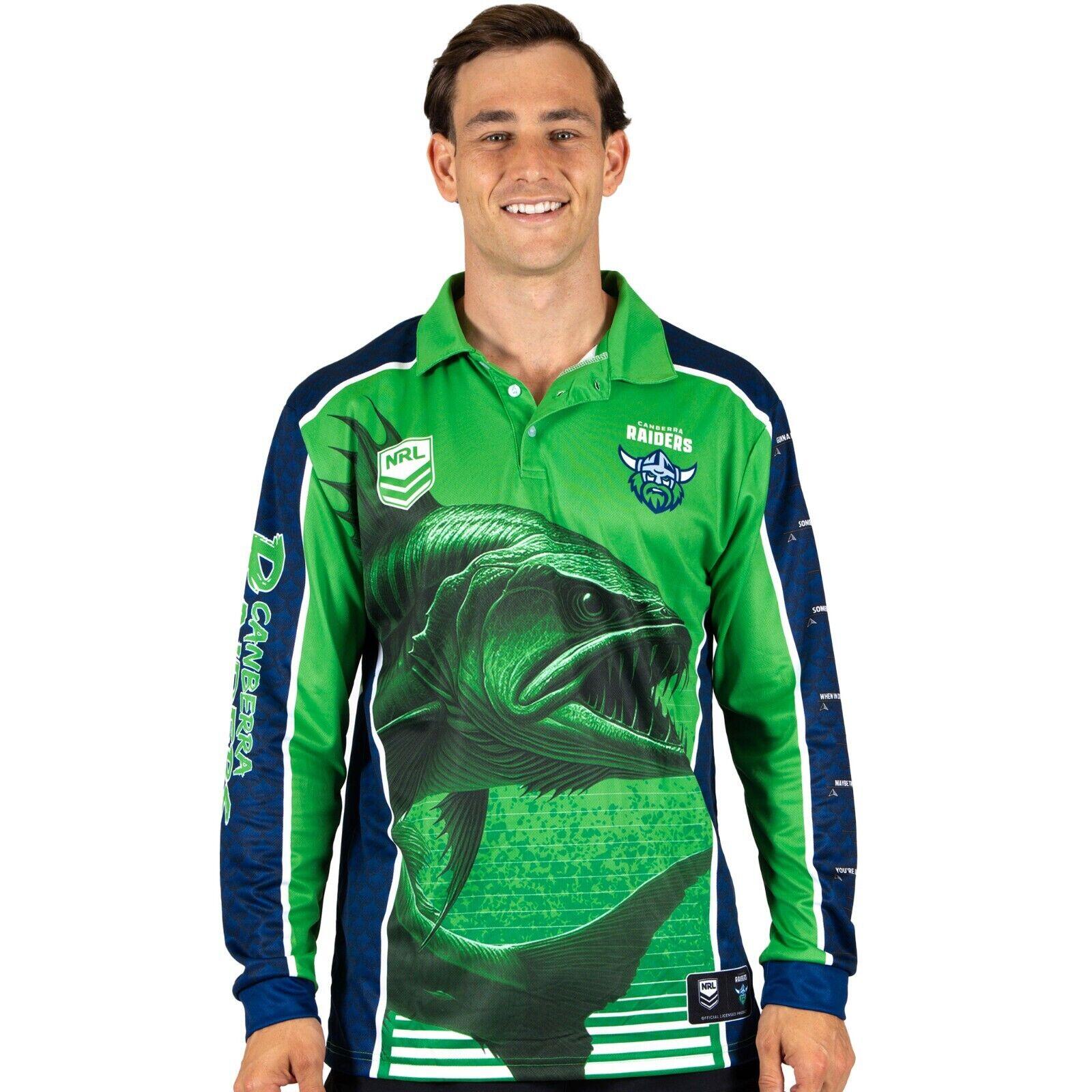 NRL Barracuda Fishing Shirt - Canberra Raiders - Adult - Men - Polo